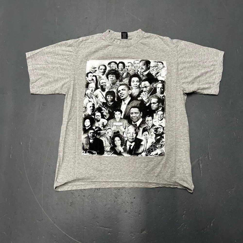 Vintage Y2K Black history big print graphic tee shirt tshirt